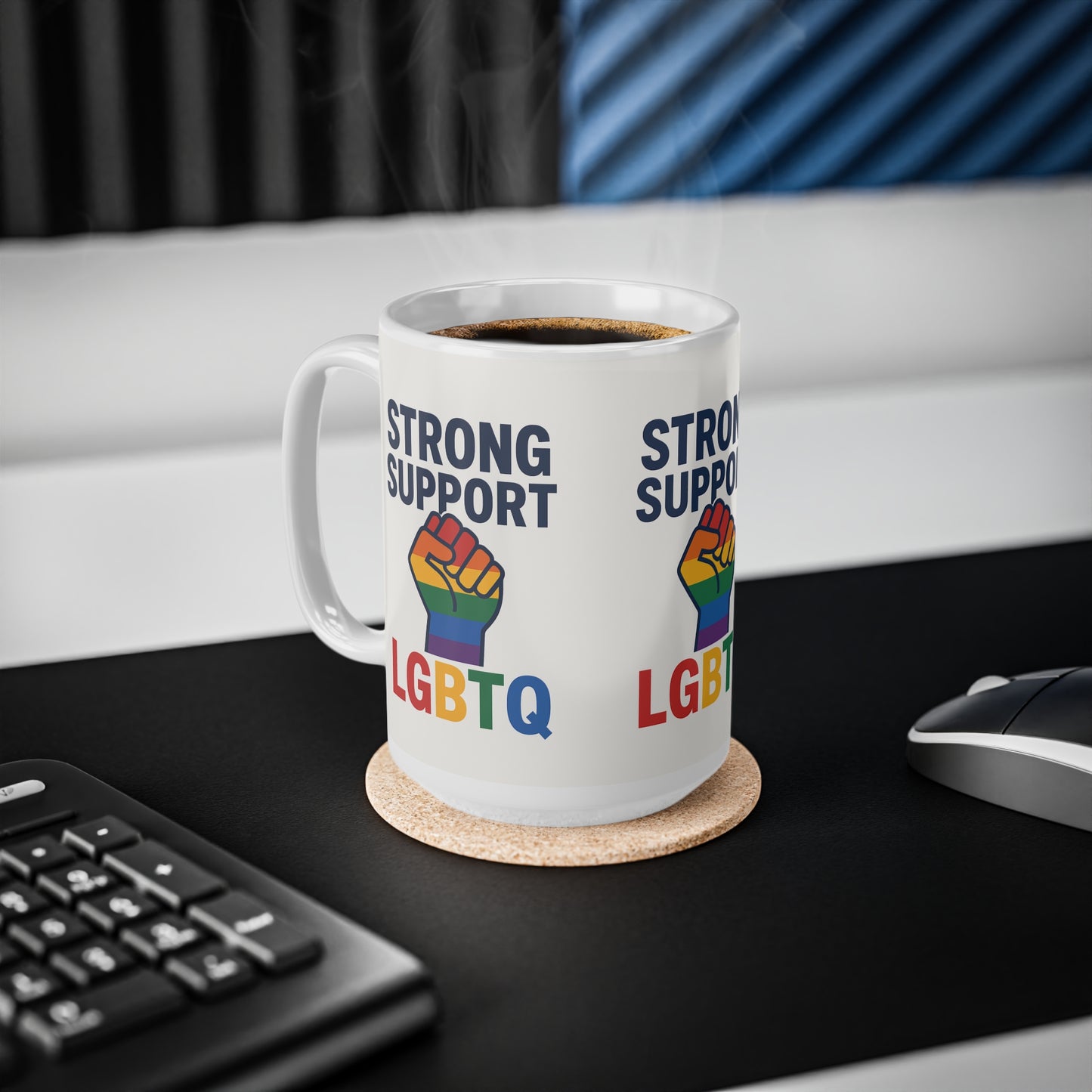 Pride LGBTQ + Ceramic Coffee Mug - Customize Your Favorite Drinkware, Unique Gift for Coffee Lovers, Home Office Essentials, Tea Cups