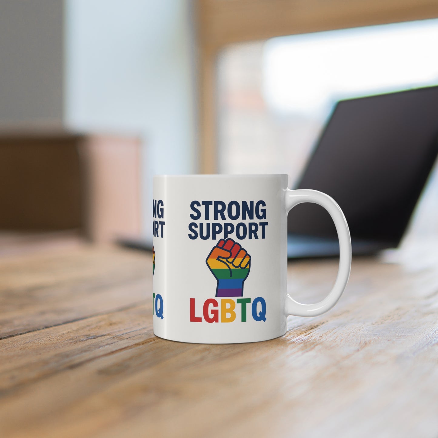 Pride LGBTQ + Ceramic Coffee Mug - Customize Your Favorite Drinkware, Unique Gift for Coffee Lovers, Home Office Essentials, Tea Cups