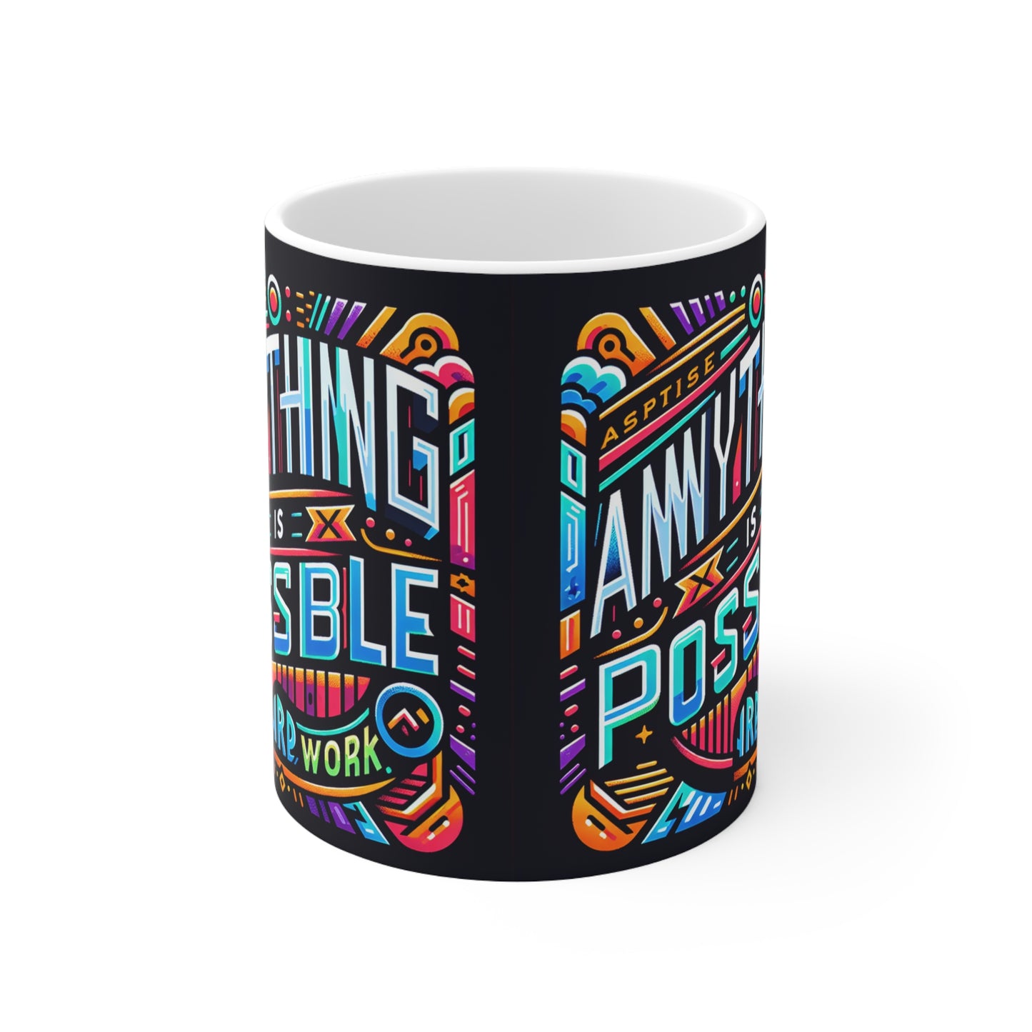 Great Quality Motivational Anything is Possible Ceramic Coffee Mug - 11oz - Vibrant Gift - Boss - Son -Daughter -